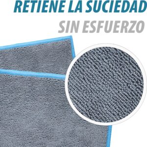 Bayeta Microfibra Gris 6 Unidades (azul)