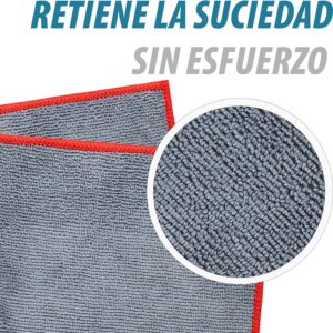 Bayeta Microfibra Gris 6 Unidades (rojo)
